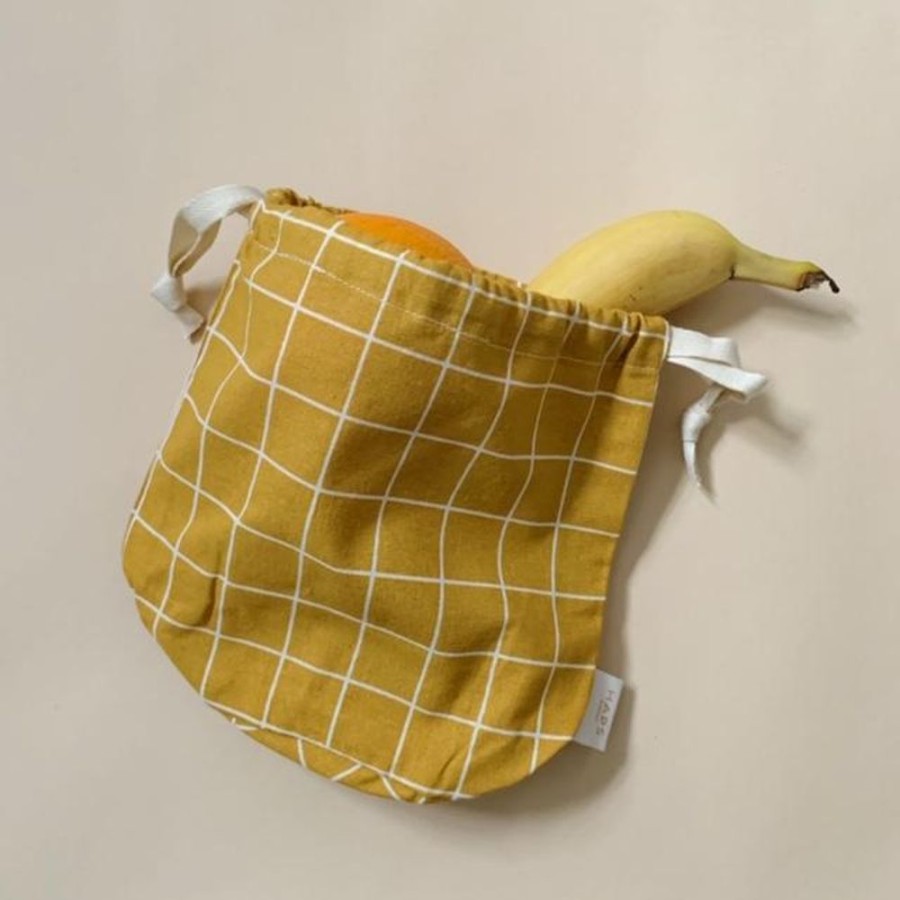 Nursery HAPS Nordic | Multi Bag Small- Mustard Grid