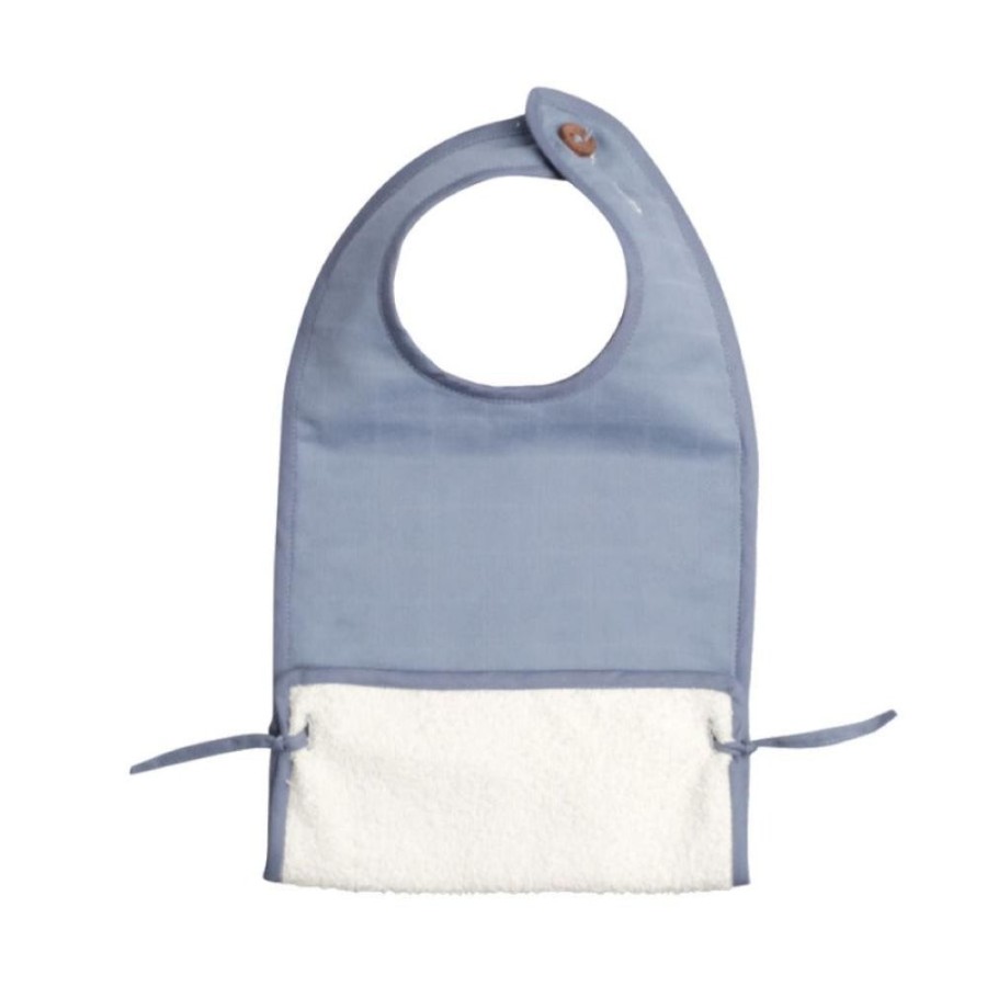 Eat Fabelab | Muslin Feeding Bib - Blue