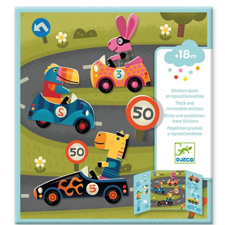 Play Djeco | Reusable Sticker Folder - Cars