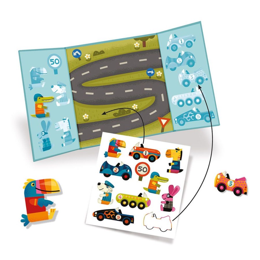 Play Djeco | Reusable Sticker Folder - Cars