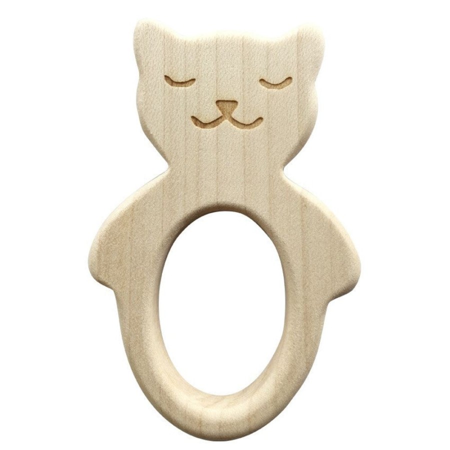 Eat Briki Vroom Vroom | Wooden Teether - Cat