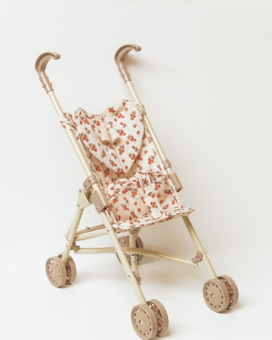 Play Mrs Ertha | Doll Stroller - Rasberry Bunchs