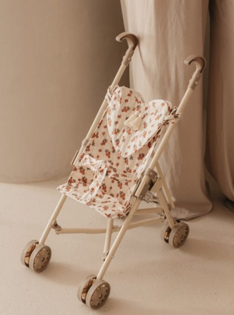 Play Mrs Ertha | Doll Stroller - Rasberry Bunchs