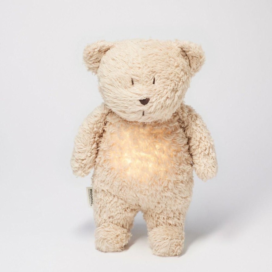 Play Moonie | Organic Humming Bear With A Lamp - Sand