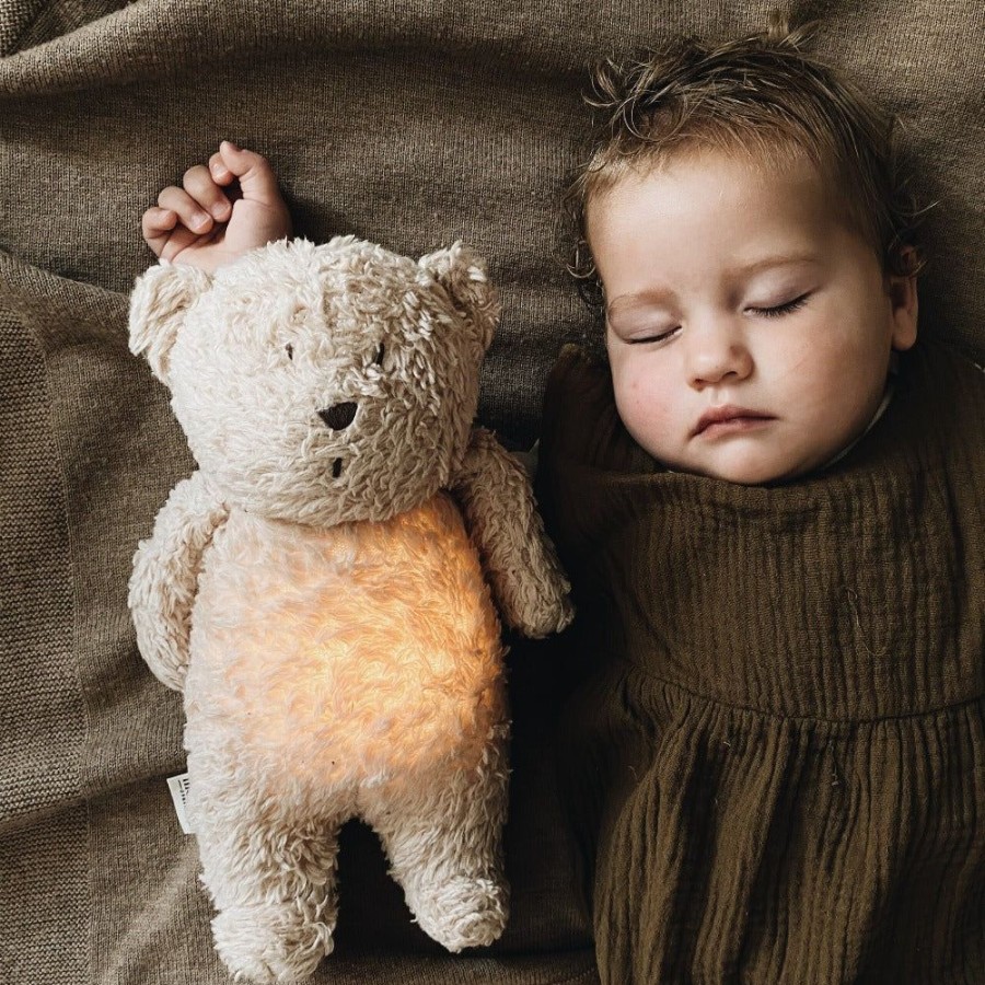 Play Moonie | Organic Humming Bear With A Lamp - Sand