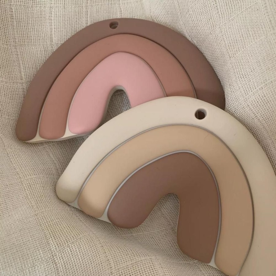 Eat Leo et Lea | Teether - 'Rainbow Hope' Beige Nude