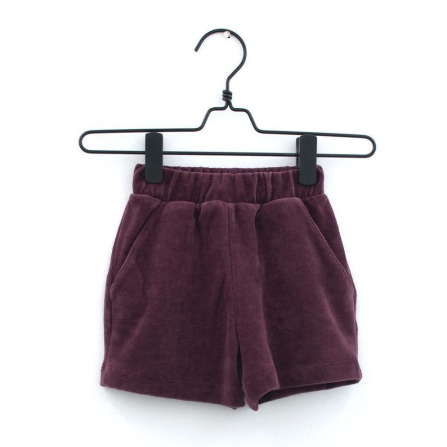 Wear Piupia | Shorts - Burgundy Velour