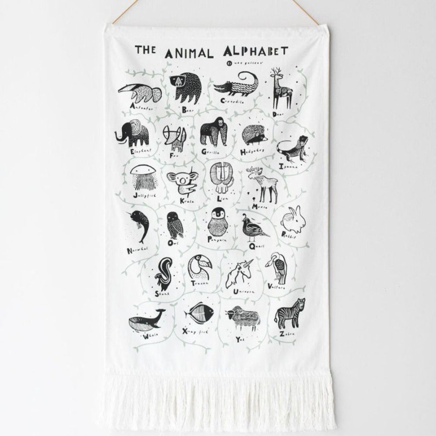 Nursery Wee Gallery | Alphabet Wall Hanging - Animals