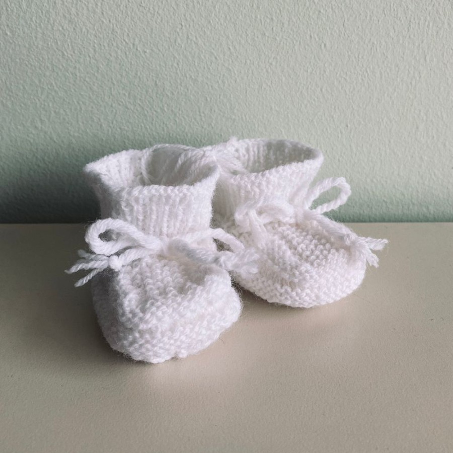 Wear HOM | Baby Booties - White