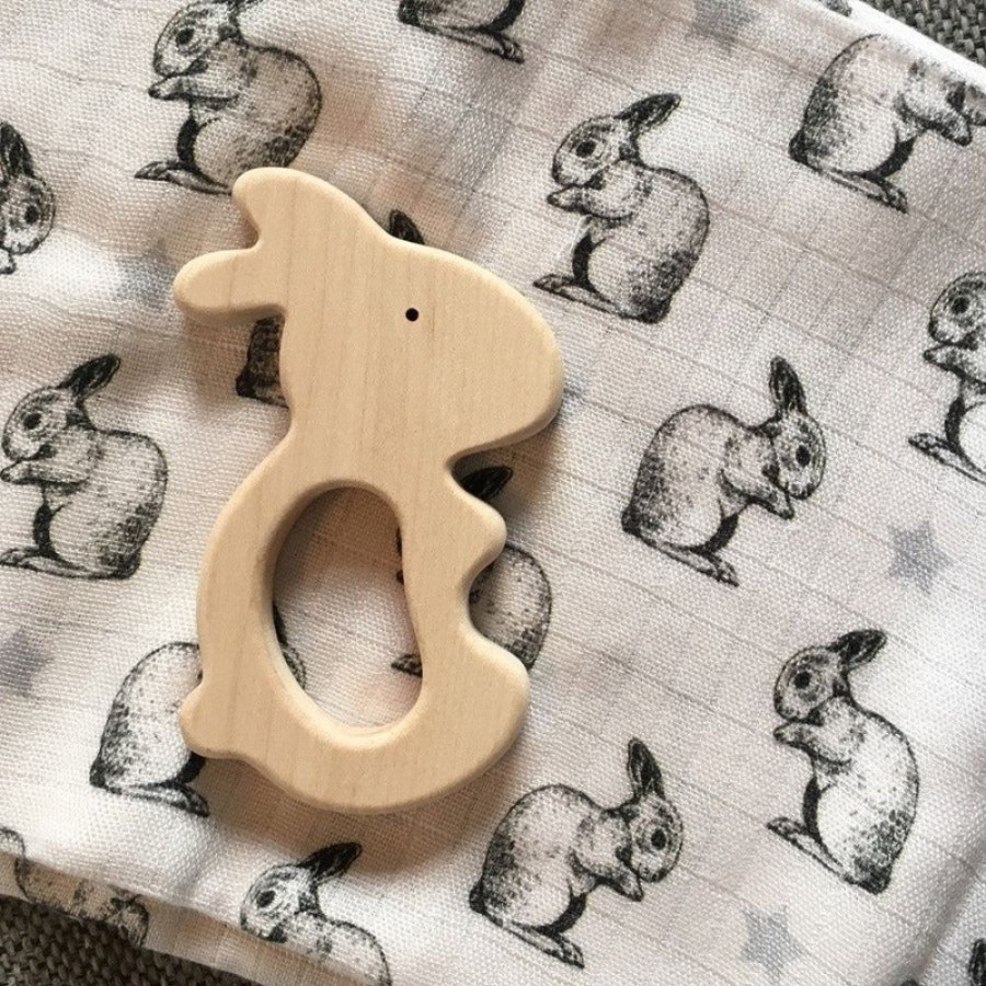 Eat Briki Vroom Vroom | Wooden Teether - Rabbit