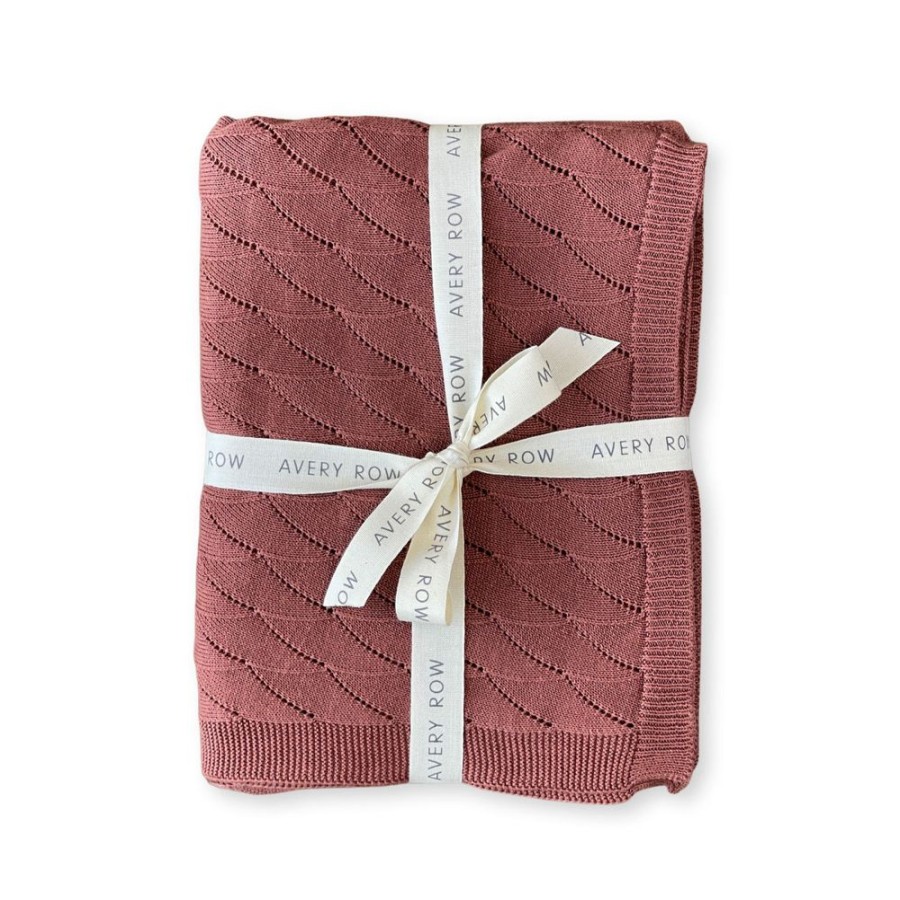 Nursery Avery Row | Blanket Wave Knit - Tawny Pink