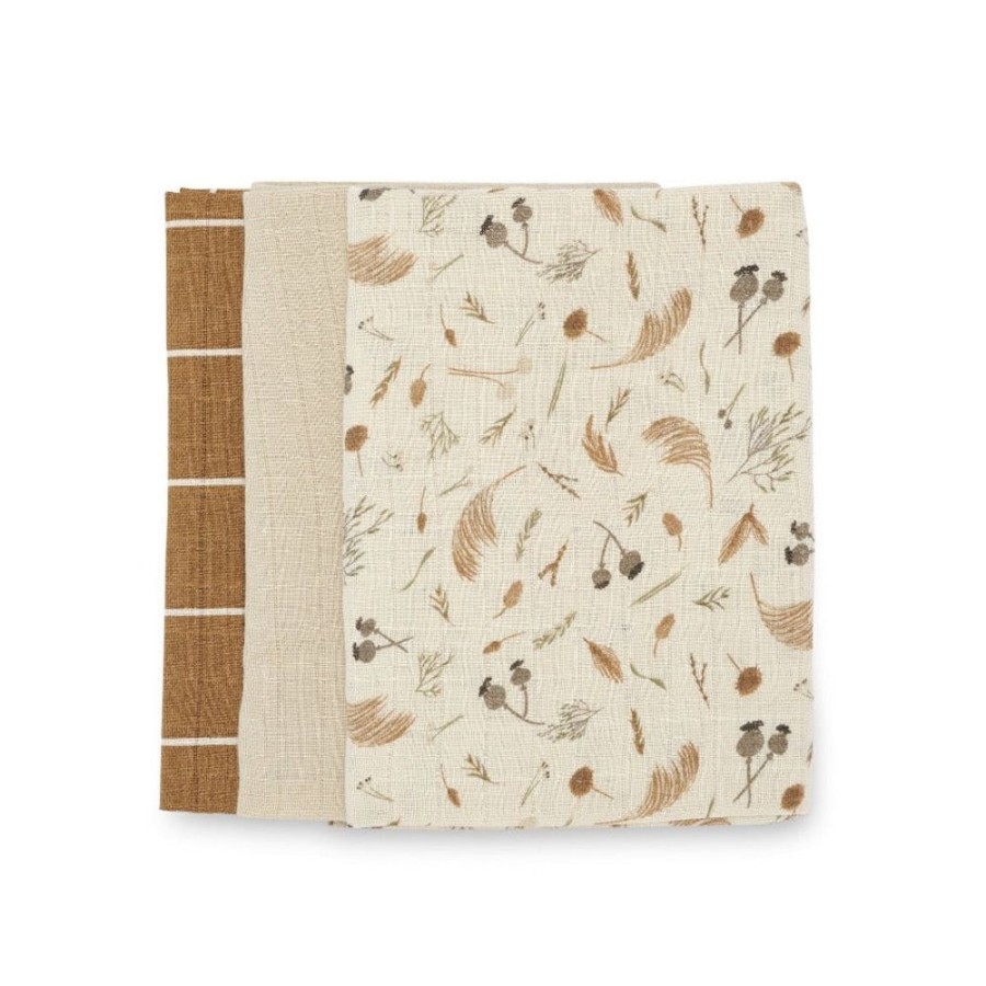 Nursery Avery Row | Muslin Squares (Set Of 3) - Grasslands