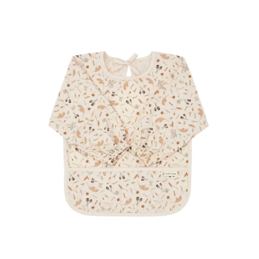 Eat Avery Row | Sleeved Bib - Grasslands