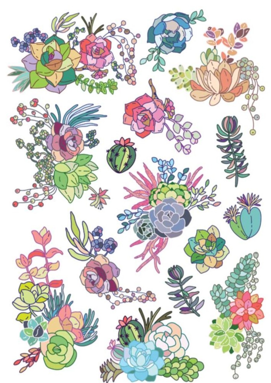 Wear Ducky Street | Temporary Tattoos - Succulents